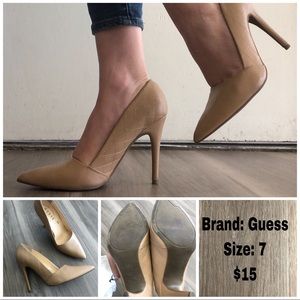 Tang/cream heels